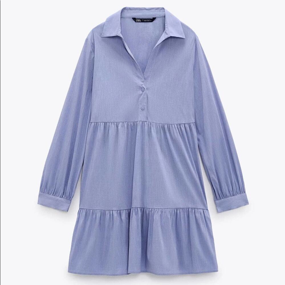 ZARA MINI SHIRT DRESS - Picture 5 of 8